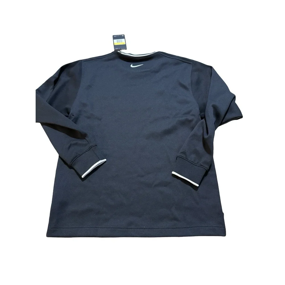 Nike Men's Dri-Fit Crew Top Long Sleeve Black Pullover - New - Small